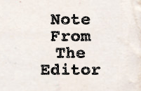 A note from the editor.