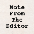 Note from the Editor 